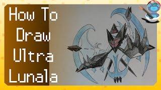 Let's draw Ultra Lunala / Dawn Wings Necrozma (Step by step drawing tutorial #31)