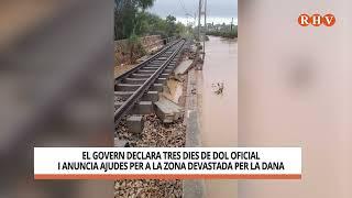 El Govern declara tres dies de dol oficial i anuncia ajudes per a la zona devastada per la DANA