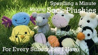 How Many Sock Plushies Can I Make in 1,000 Minutes? | 1,000 Subscriber Special