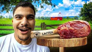 COMENDO A MELHOR CARNE EM UMA FAZENDA NO MEIO DE SAO PAULO