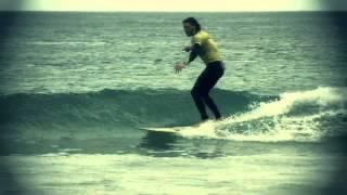 Surfer Ben Skinner Longboarding Video - Surfing  St Ives - SkinDog Long Boarder nose riding