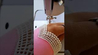 Sewing Tips And Tricks Using Latest Cotton Lace And Levelup Your Sleeves Style #Shorts