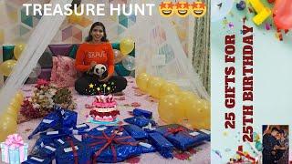 25 Gifts for her 25th Birthday!! *Treasure Hunt Gift Challenge*  | Together with Paras & Preksha