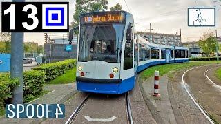 Cabinerit Tram 13 Amsterdam | Lambertus Zijlplein - Centraal Station v.v. | 4K Tram Driver Cabview