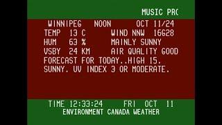 Winnipeg, MB - LIVE Weather 24/7 | 80s/90s style Winnipeg Weather Channel