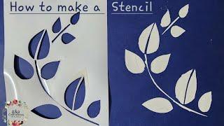 How to make stencils at home. Stenciling techniques. Stencil making. stenciling with Texture paste.