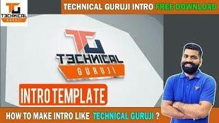 How To Make Intro Like Technical Guruji (Gaurav Chaudhary) Full Hindi Tutorial Easy