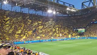 BVB vs PSG Champions League Semi-final 2024 entrance of the players. Beste Fans der Welt!