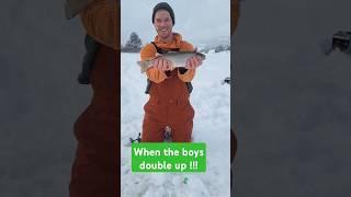 Doubled Up !!! #fishing #icefishing #snow #shots #shortsvideo #colorado #outdoors