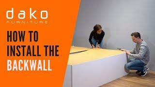 DAKO TUTORIAL - Backwall installation