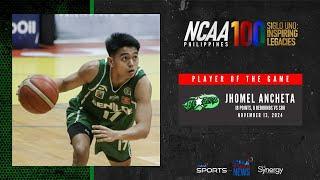 Player of the Game - Jhomel Ancheta vs San Beda | NCAA Season 100