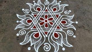 Diwali special beautiful lotus kolam Anu'sworld festival rangoli diwali pandaga muggulu simple kolam