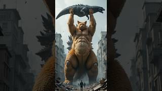 Cat Defeat The GODZILLA  After Destroyed The City  Cat VS Godzilla !!! #cute #cat #animals #fight