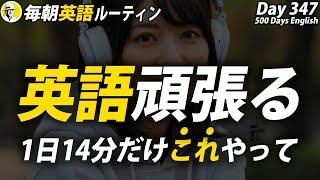 英語がんばる！④#毎朝英語ルーティン Day 347⭐️Week50⭐️500 Days English⭐️リスニング&シャドーイング&ディクテーション 英語聞き流し