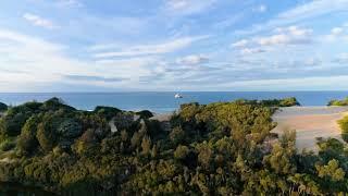 Sole Gas Project: fly over of pipe for shore crossing from Orbost Gas Plant, Gippsland Australia