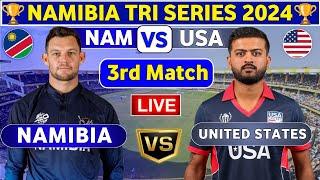 Namibia vs United States, 3rd T20 | NAM vs USA 3rd T20 Match Live Score & Commentary NAM Tri Series