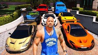 GTA 5  Stealing The Rock Luxury Cars with Michael  (Real Life Cars #04)