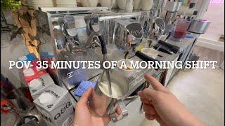 POV- Barista works the morning shift 