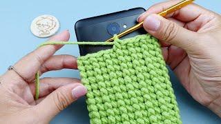 Easy Crochet Phone Case with Sling | Elegant Stitch Pattern | ViVi Berry DIY