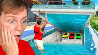 GTA 5 - SECRET BASE Under Franklin's SWIMMING Pool!