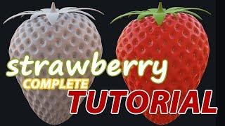 Autodesk Maya 2018 Tutorial - Strawberry Modeling and Rendering