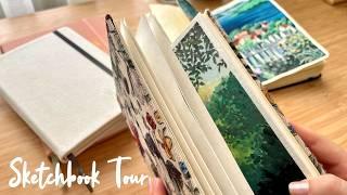 Sketchbook Tour 2023: Gouache Landscape and Studio Ghibli Scene Paintings ‍