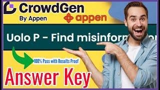 UOLO P project Answer Key Crowdgen by Appen | Appen answer key for UOLO P #uolop