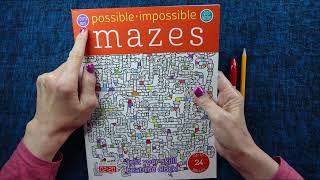 ASMR | Fun Maze Puzzles! Whispered Ramble, Tracing, Pencil & Marker Pen Sounds