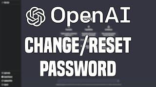 How to CHANGE & RESET your ChatGPT PASSWORD | Tutorial