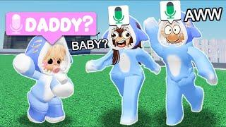 Matching AVATARS As a BABY In Roblox VOICE CHAT 2!