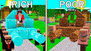 Rich JJ Throne Boss vs Mikey Poor Throne Boss Challenge in Minecraft - Maizen