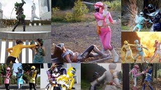 Female Rangers vs Female Villains Fight Scenes ; Abilities and Powers Super Sentai