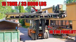 Moving Giant 30ft Lathe With Huge Forklift