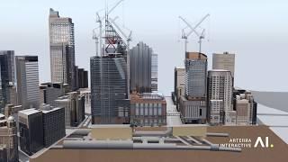 3D Animated Construction Simulation and Cityscape Visualisation - Sydney Metro Martin Place Station