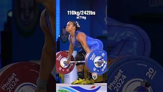 Mari Leivis Sanchez (71kg ) 110kg / 242lbs Slow Motion! #weightlifting #olympics #paris2024