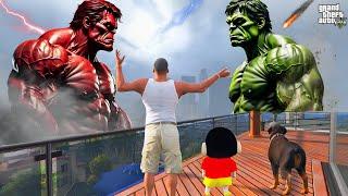 GTA 5 : Franklin Shinchan Chop & Green Hulk এরা কি আটকাতে পারবে Red Hulk কে | Gta 5 Bangla Gameplay