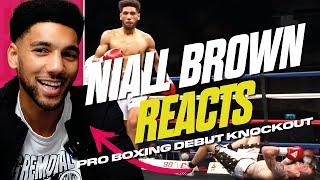 Niall Brown reacts to his Professional Boxing KO Debut!