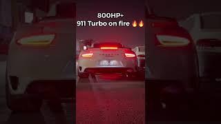 Porsche 911 Turbo 800HP+ Pops and Bangs and Fire
