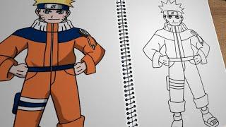 How to draw NARUTO (full body) step by step, EASY