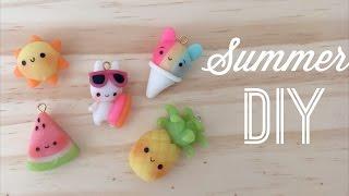 Kawaii Polymer Clay Tutorial - DIY Cute Summer Charms