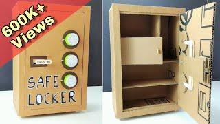 How to Make SAFE LOCKER from Cardboard at Home with 3 Safety Locks