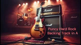 Punchy Hard Rock Guitar Backing Track in A