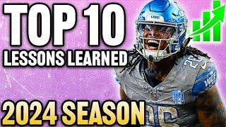 Top 10 Fantasy Football Lessons Learned from the 2024 Season