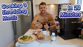 Cooking 3 Shredding Meals in 20 Minutes