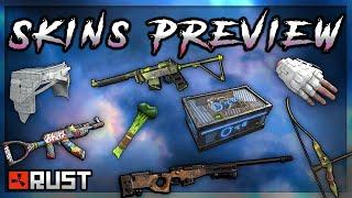 Rust Skins Preview: Whiteout Kilt Whiteout Roadsign Gloves Neon Ore Storage Bombing AR Broccoli Club