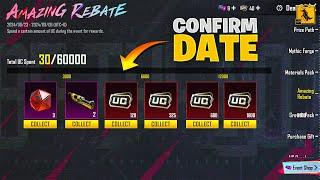 Next Amazing Rebate Release Date - Get Free Mythic Forge Crystal & Materials - Amazing Rebate Pubg