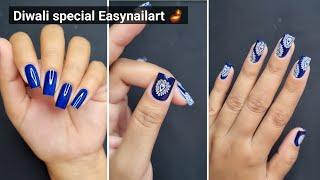 Diwali special 🪔🪔 Easynailart at Home || Simple naildesigns for Diwali 🪔🪔 || Easy nailart