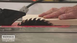 Determining a Safe Table Saw Blade Height