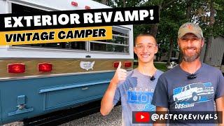 Exterior Makeover Complete! Bringing Our Vintage Camper Back to Life  (Hovsco Sync Max Ebike)