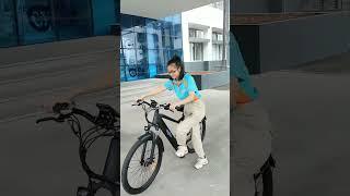 Awesome girl with mountain e-bike ‍️